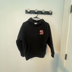 Black BKTSQD bucketsquad Hoodie Sweater with Small Red Logo YOUTH XL